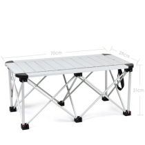 Outdoor aluminum alloy folding table picnic barbecue folding table lightweight multifunctional rectangular stalls folding table and chair