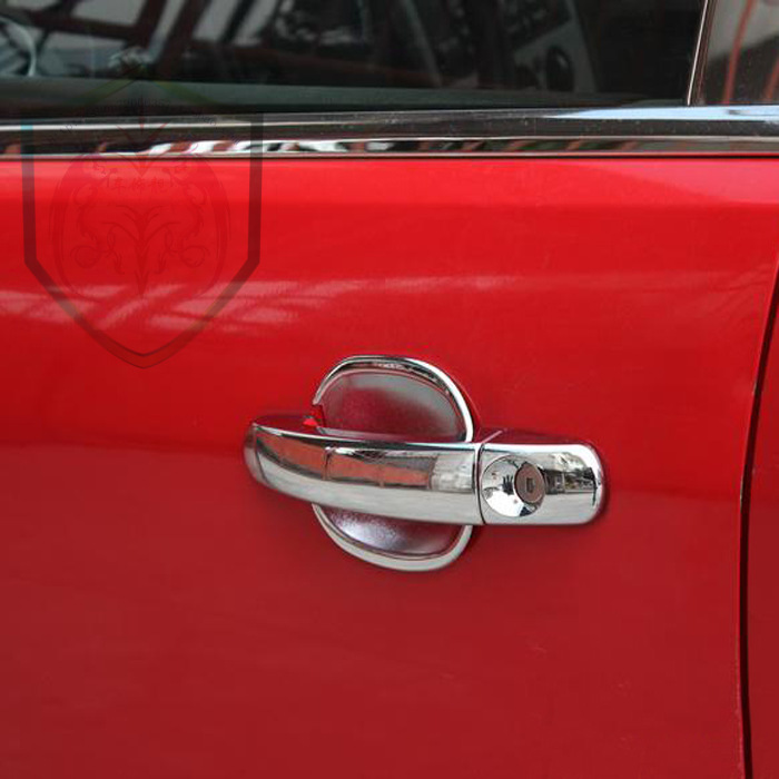 Suitable for 05-15 Fox pull flashlight plated door bowl classic Fox modified bright strip door handle modification