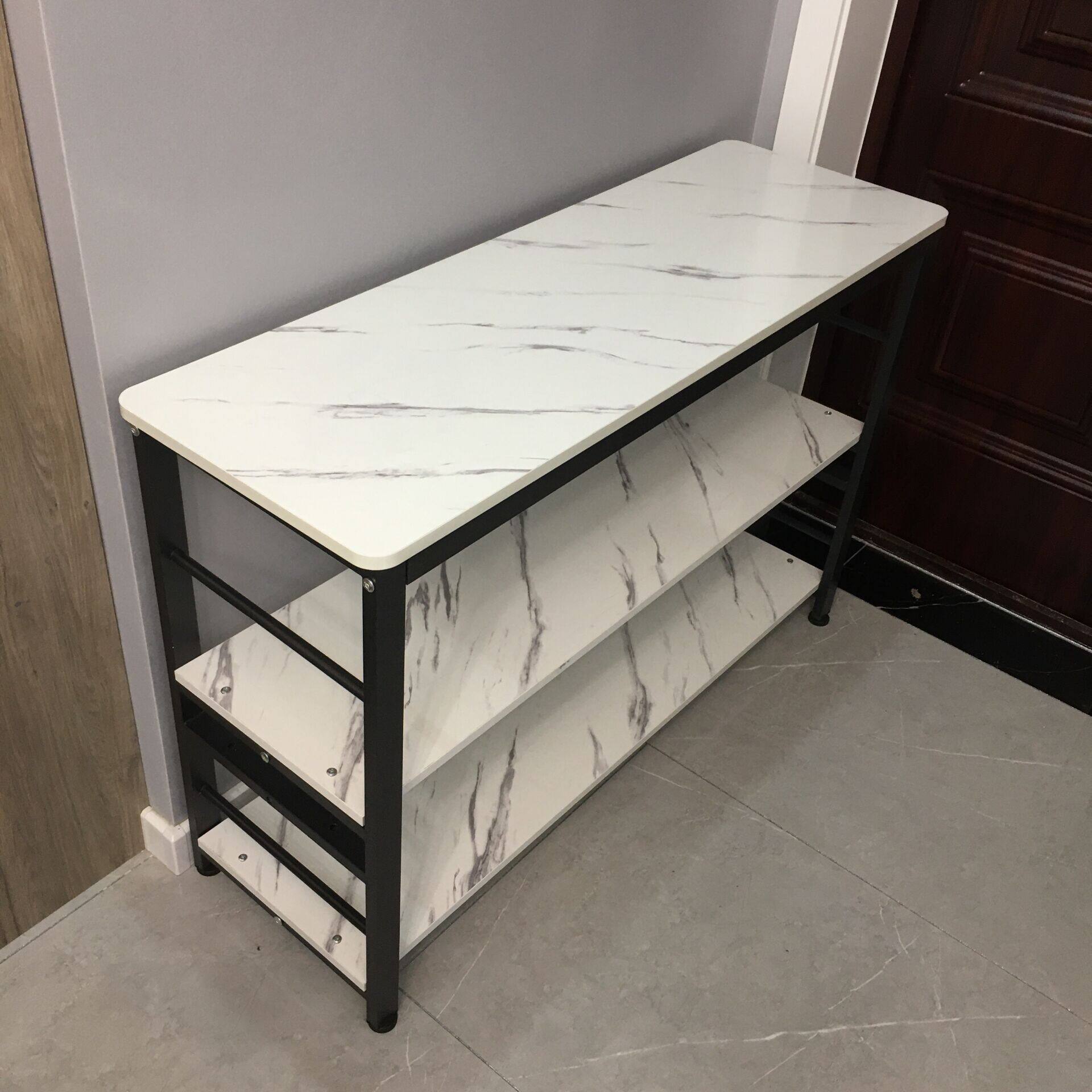 Kitchen Chopping table Home hearth Removable long table shelve Multi-functional Easy rectangular table cutting vegetables 