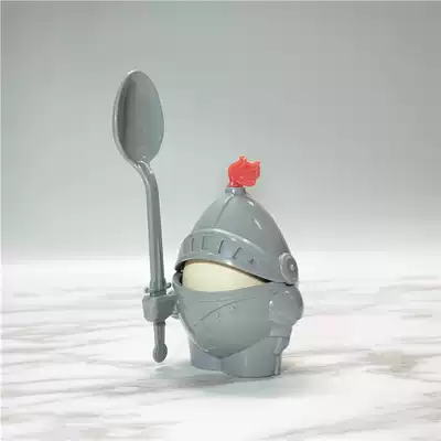 Cute Royal Guard Q version stupid egg cup with spoon Fork egg tray armor soldier egg tray micro photography props