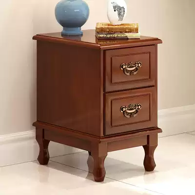 American bedside cabinet Full solid wood simple modern European simple mini small cabinet Bedroom bedside cabinet 30 35cm
