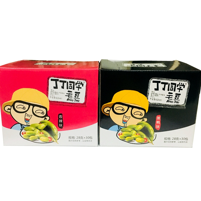Dingding Classmate Edamame 28g*20 Packs Hunan Specialty Sauce Spicy Bean Pod Edamame Black Duck Flavor Snack Food Dingding Classmate Edamame 28g*20 Packs Hunan Specialty Sauce Spicy Bean Pod Edamame Black Duck Flavor Snack Food