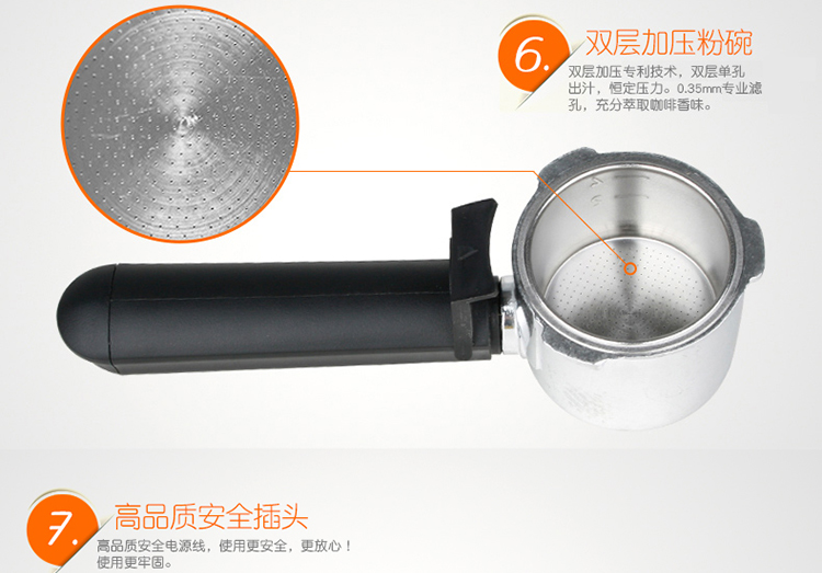 máy pha cà phê cũ Tsann Kuen TSK-1822 Máy pha cà phê gia đình bán tự động của Ý bong bóng sữa máy pha cà phê 5bar bằng tay - Máy pha cà phê máy pha cafe 1 group