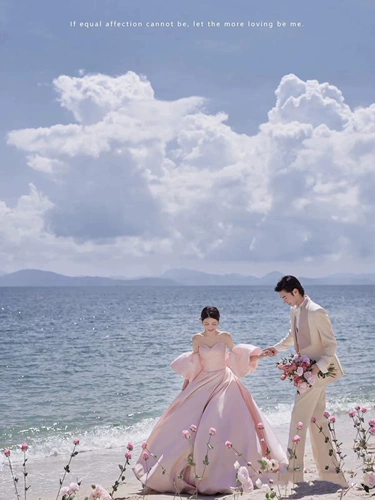 Розовое свадебное платье, коллекция 2023, в корейском стиле