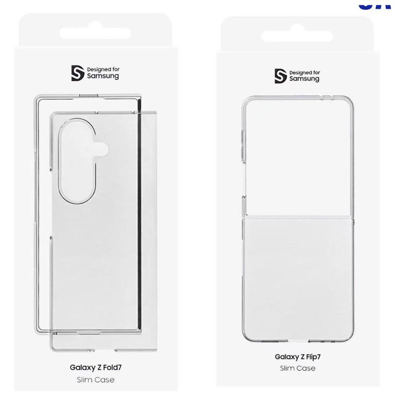 Samsung Official Certified Genuine Product Suitable for Zfold7/Zflip7 Transparent Phone Case Simple Basic Folding Protective Cover Pc Hard Case with Front Frame Stylish