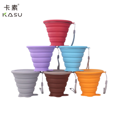 硅胶折叠水杯户外旅行漱口杯可伸缩旅游迷你水杯便携式压缩软杯子