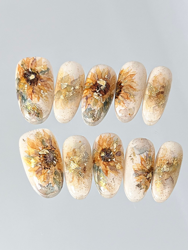 【Little Mori Goose】Warm Sunshine—Sunflower Gold Foil Creates a Autumn Vibe with a Dry, Instagram-Style Vibe 【Little Mori Goose】Warm Sunshine—Sunflower Gold Foil Creates a Autumn Vibe with a Dry, Instagram-Style Vibe