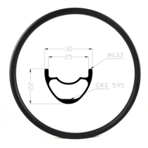 29 inch mountain bike carbon fiber rim 29 inch XC standard 22mm height 30mm Width MS29T-06