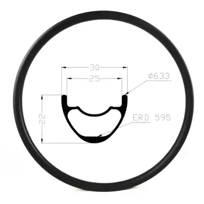 29-inch mountaineering bicycle carbon fiber rims 29-inch XC standard 22mm high 30mm wide MS29T-06