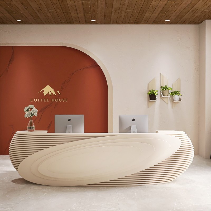 Arch Morandi color siding whole house custom bamboo and wood fiber integrated board company front desk geometric wall gusset