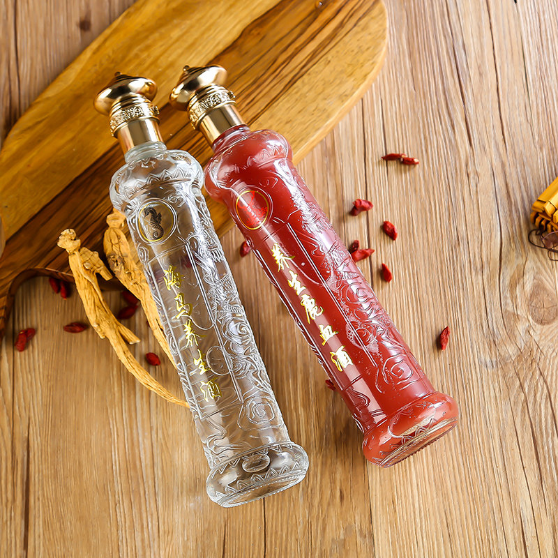 High-end ginseng glass antler empty bottle