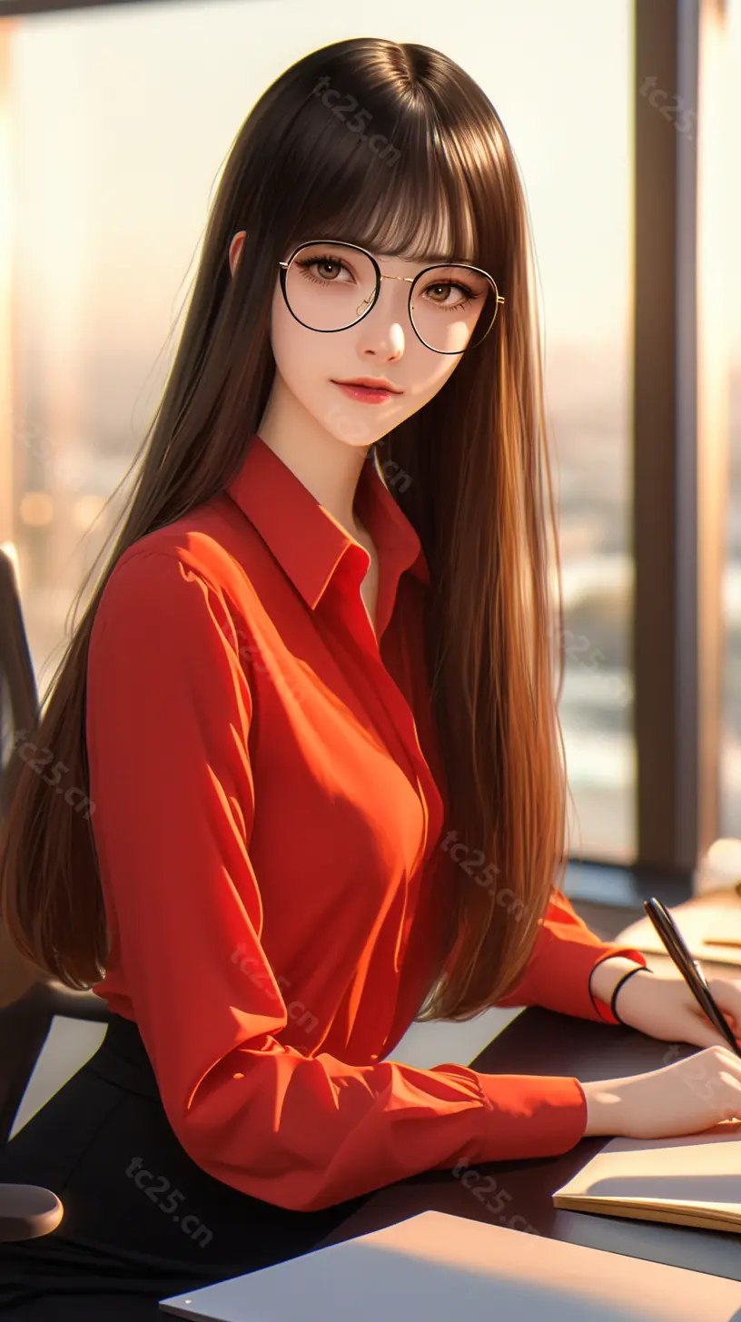 图片[3]-办公室女性肖像midjounney提示词、stable-diffusion-porm-天城私塾