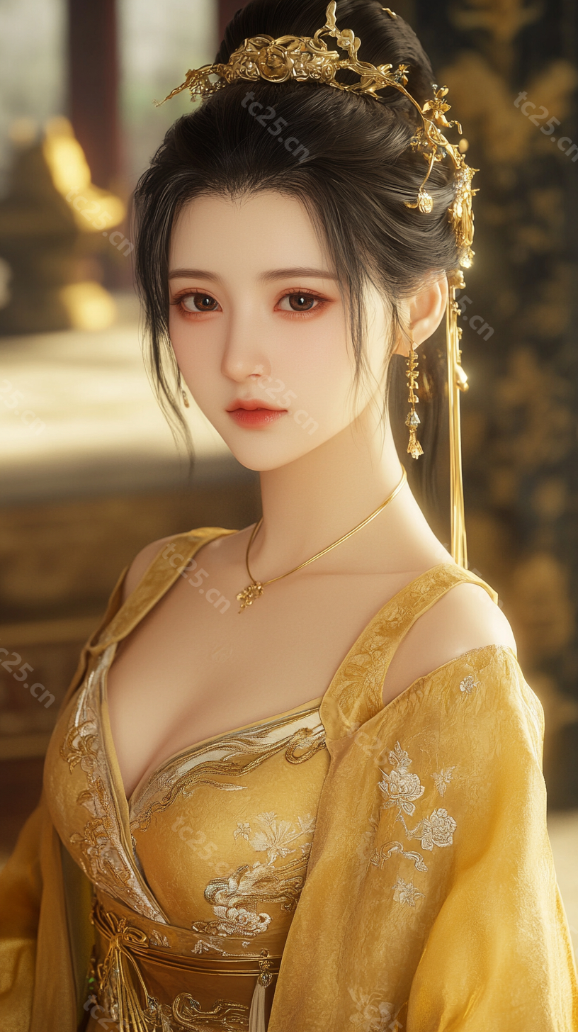 图片[3]-星海航船上金妆少女midjounney提示词、stable-diffusion-pormpt-天城私塾