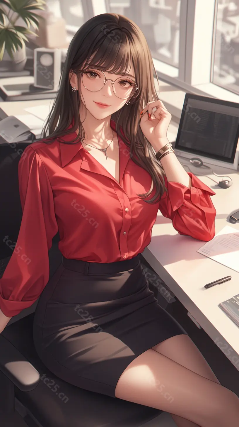图片[4]-办公室女性肖像midjounney提示词、stable-diffusion-porm-天城私塾