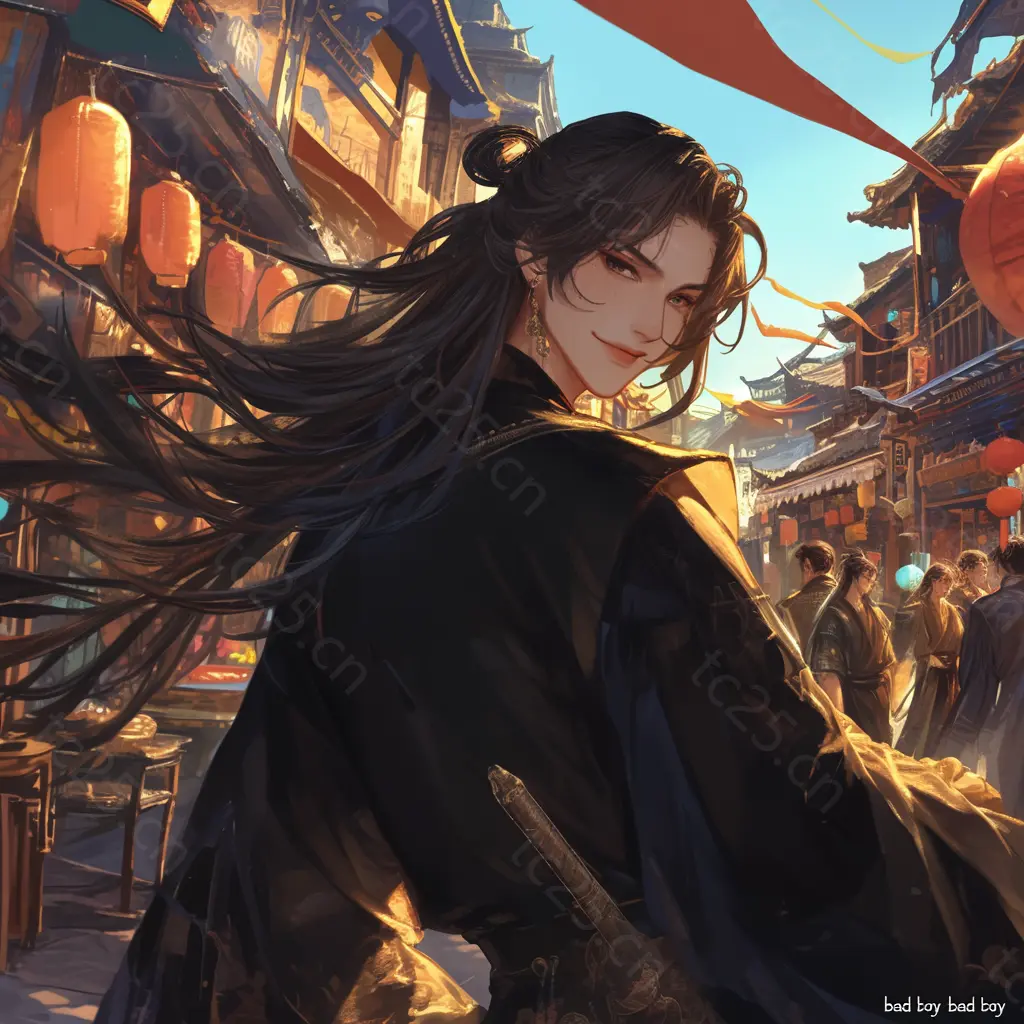 图片[17]-古风市集的神秘刀客midjounney提示词、stable-diffusion-pormpt-天城私塾