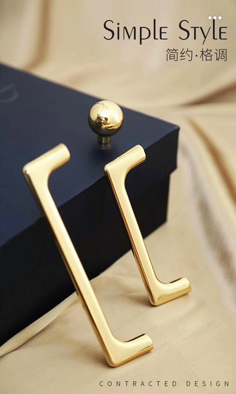 Incontinent M1084 Handle Golden Modern Minimalist Light Lavish Style 