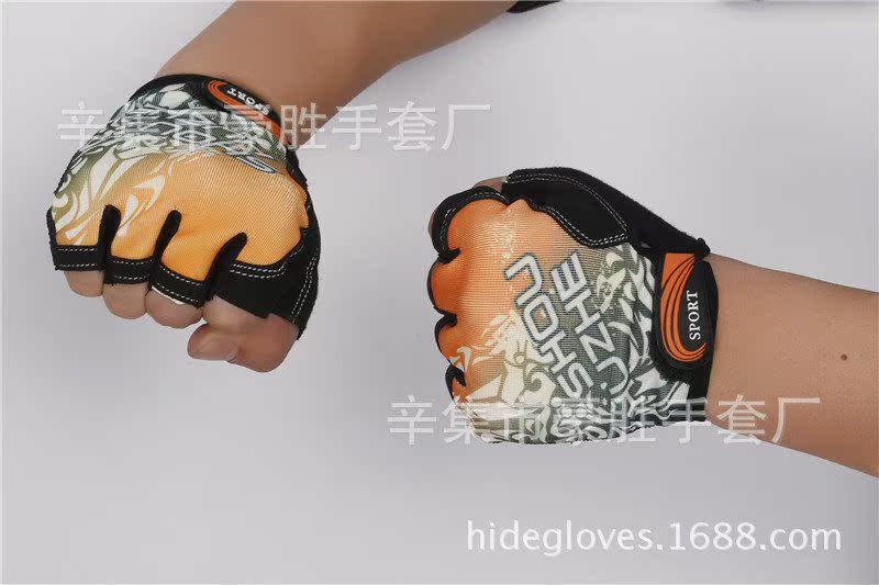 Xe đạp leo núi nửa ngón tay chống nắng găng tay nam cưỡi thể thao mùa hè mỏng thoáng khí ngón tay ngoài trời - Găng tay găng tay dài