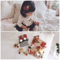 Phụ kiện tóc trẻ em Hàn Quốc Mũ phụ kiện Giáng sinh cho trẻ em Phụ kiện tóc cho bé gái dây buộc tóc vải
