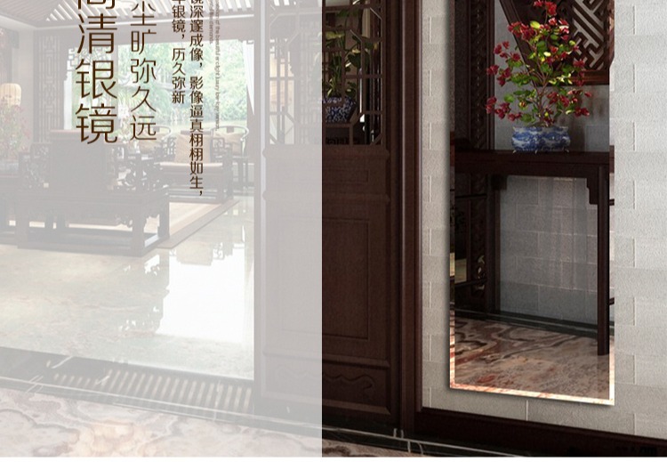 Gương phòng khiêu vũ dán tường cơ thể không khung gắn sàn phòng tập thể dục - Gương gương soi toàn thân có đèn