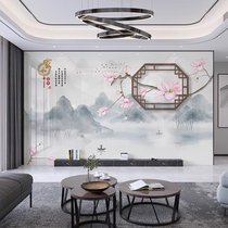 New Chinese style home and TV background bamboo fiber board living room sofa magnolia wall panel warm bedroom carbon crystal board