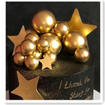 Cake Inserts Decorations Ins Lukewarm Wind Imitation of Sugar Golden Globe Silver Ball Birthday Baked scene Placement Laying Flags