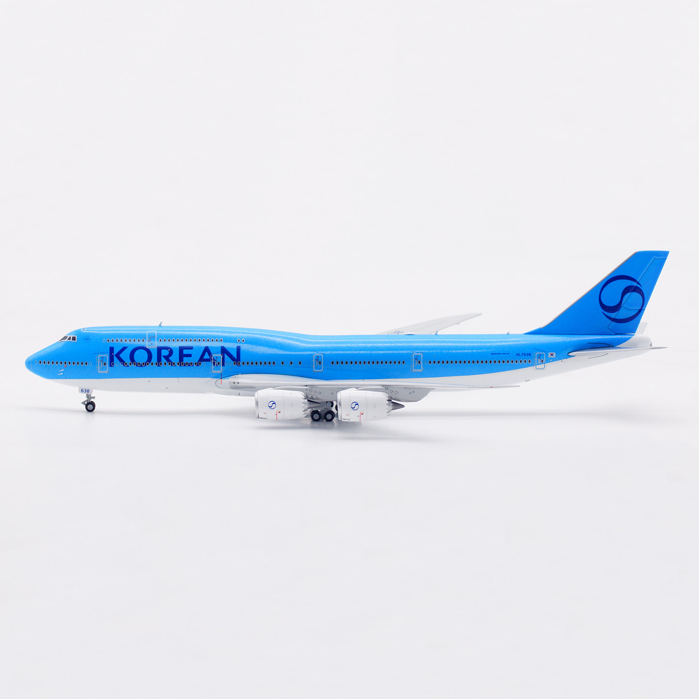 大韓航空 B747-8 HL7638 新塗装 希少 1/400 HX HX Models 1:400 大韩航空波音B747-8i HL7638：收藏级合金飞机模型