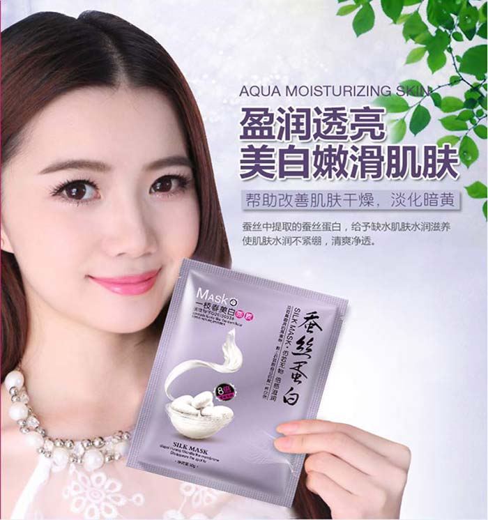 50 mặt nạ protein tơ tằm dưỡng ẩm làm trắng vết thâm làm sáng da mụn trứng cá thu nhỏ lỗ chân lông nam và nữ giải độc vien uong dep da