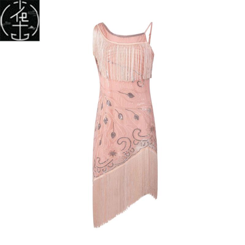 Great Gatsby Retro Dress Sequined Tassel Dress Prom Party Bridesmaid Dress Performance Dress