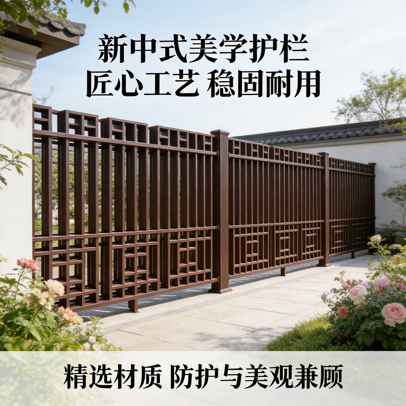 Jinan Wrought Iron Fence Guardrail Villa Courtyard Outdoor Fence Factory Community Isolation Railing School Balcony Fence
