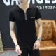 2018 mới đẹp trai quần áo ngắn nam áo thun ngắn tay 丅 桖 cotton mùa hè nửa tay nửa nam áo phông nam tay ngắn có cổ