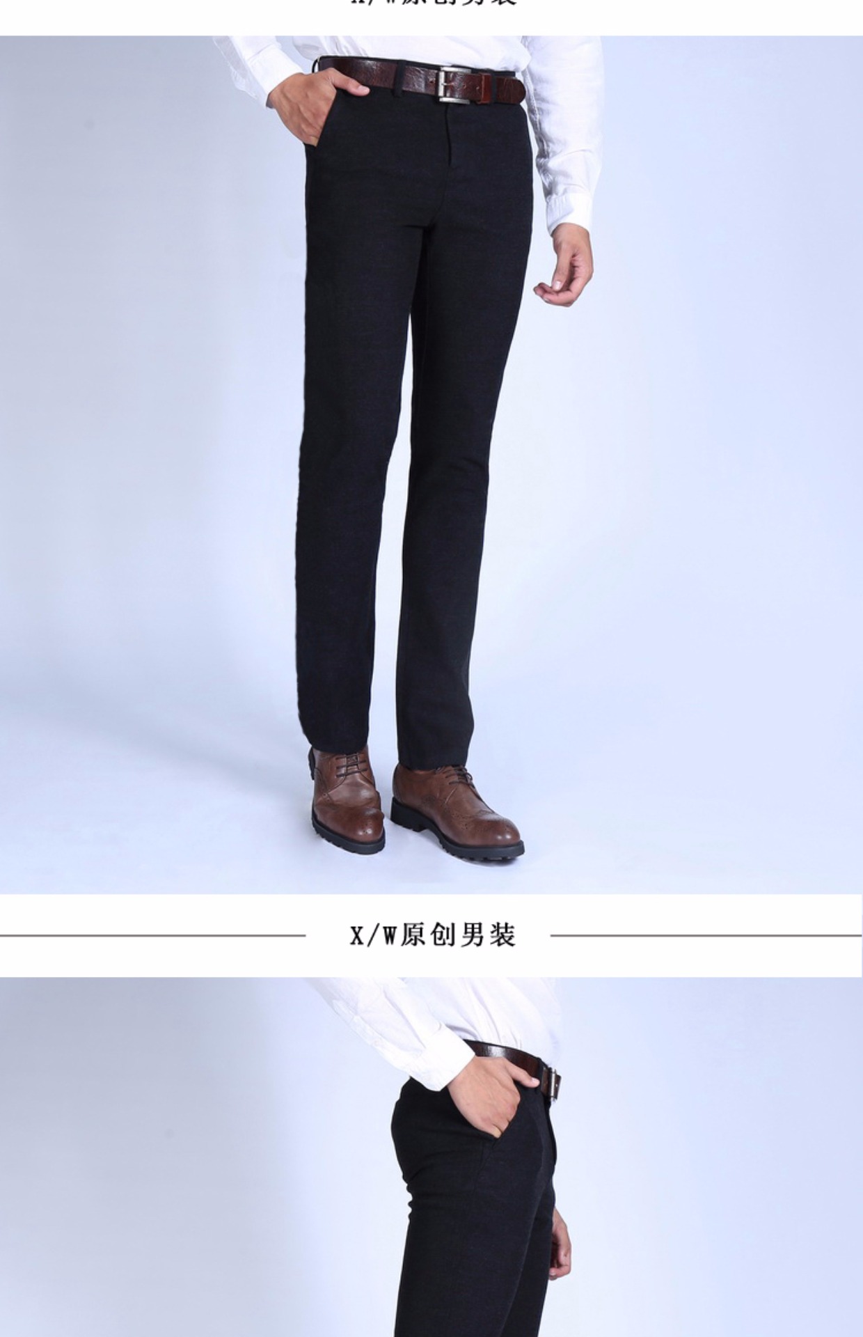 Quần len nam Anh mùa đông quần len dày Slim kinh doanh ống thẳng miễn phí chà nhám nóng quần tây nam giản dị quần legging nam