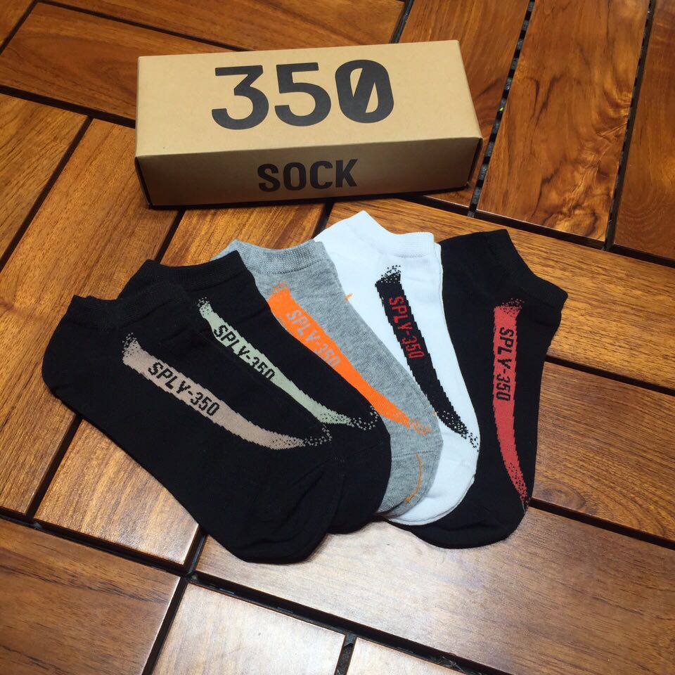 Custom Yeezy 350 V2 Socks Custom Low Cut 5Pairs 5Color Pack Box Limited ...