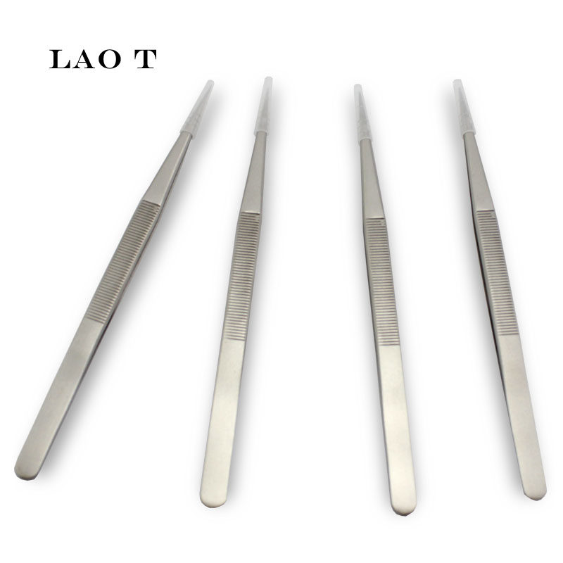 Lengthened and hardened jewelry pliers stainless steel tweezers with teeth non-slip tweezers high hardness repair tweezers
