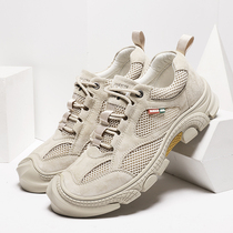 West Domain Camel Mens Shoes 2022 New Trends Summer Net Face Shoes Breathable Mountaineering Shoes Casual Outdoor Non-slip Shoes