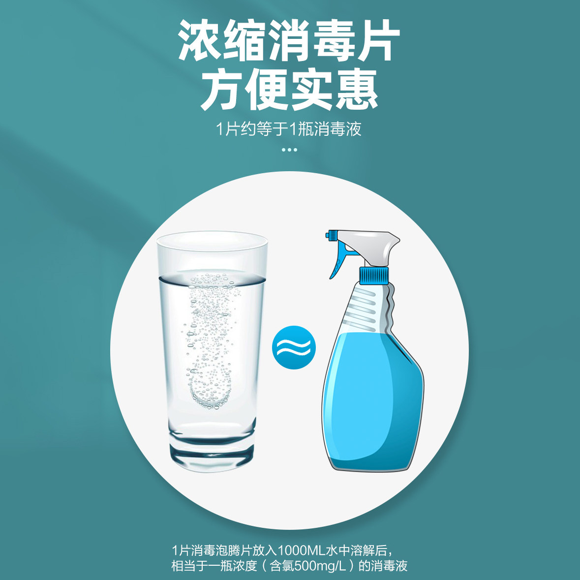 可孚 消杀威 含氯消毒片 84泡腾片 100片*2瓶 双重优惠折后￥9.9包邮