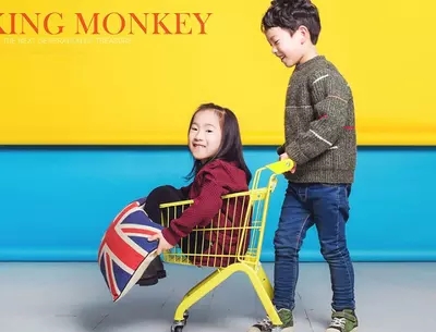 Children's photography props 2017 exhibition new baby photo props children's supermarket shopping cart creative trolley