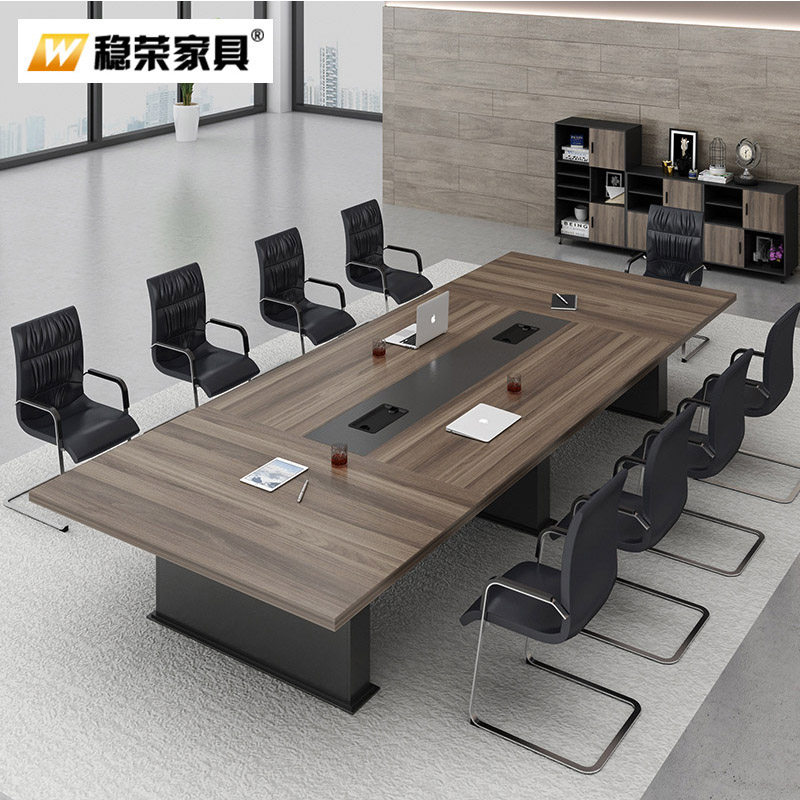 Heavy table long desk furniture simple modern conference room training table reception to discuss table and chair combination