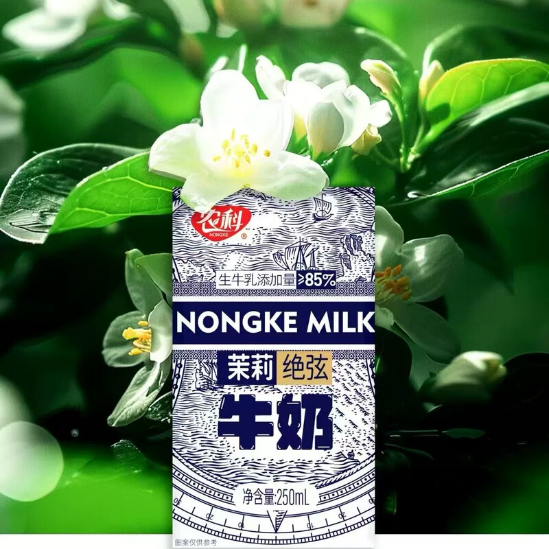 Nongke Jasmine Milk 250ml*24 Box Pack Milk Beverage Whole Box with Milk Tea Drink