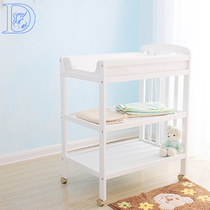 Kristin crib diaper changing table Solid wood baby care table roller portable multifunctional baby bath rack