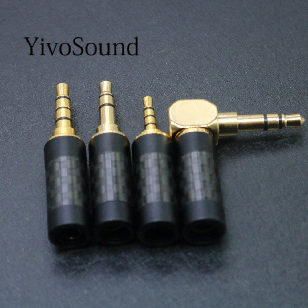 Black 3 5mm stereo 3 knoys 4 knox aux audio line diy headphone plug repair headphone connector plug