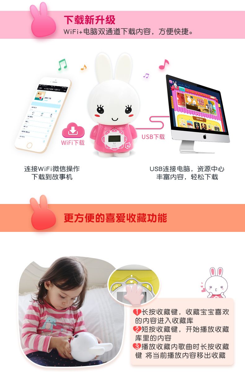 Lửa thỏ G7 thông minh giáo dục sớm câu chuyện máy bé bé đồ chơi trẻ em câu đố có thể sạc lại wifi đồ chơi phát triển trí tuệ cho bé