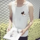 Summer Slim phiên bản Hàn Quốc của áo thun cotton bó sát không tay Kobe in áo nba bóng rổ quần áo thể thao nam - Áo vest cotton áo khoác đông nam