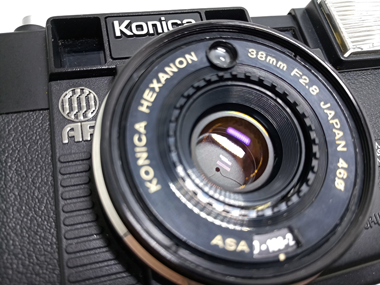 KONICA Konica C35EF 3D J AF MF phim phim cố định focus đánh lừa rangefinder camera (với mẫu