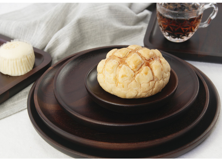 Gỗ keo khay hình chữ nhật khay gỗ cà phê cửa hàng snack đĩa trái cây rắn tấm gỗ vòng tấm gỗ khay trà gỗ chạm khắc
