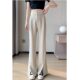 Large size micro-launched suit casual pants women 2023 summer new fat mm high waist thin narrow version straight wide leg pants