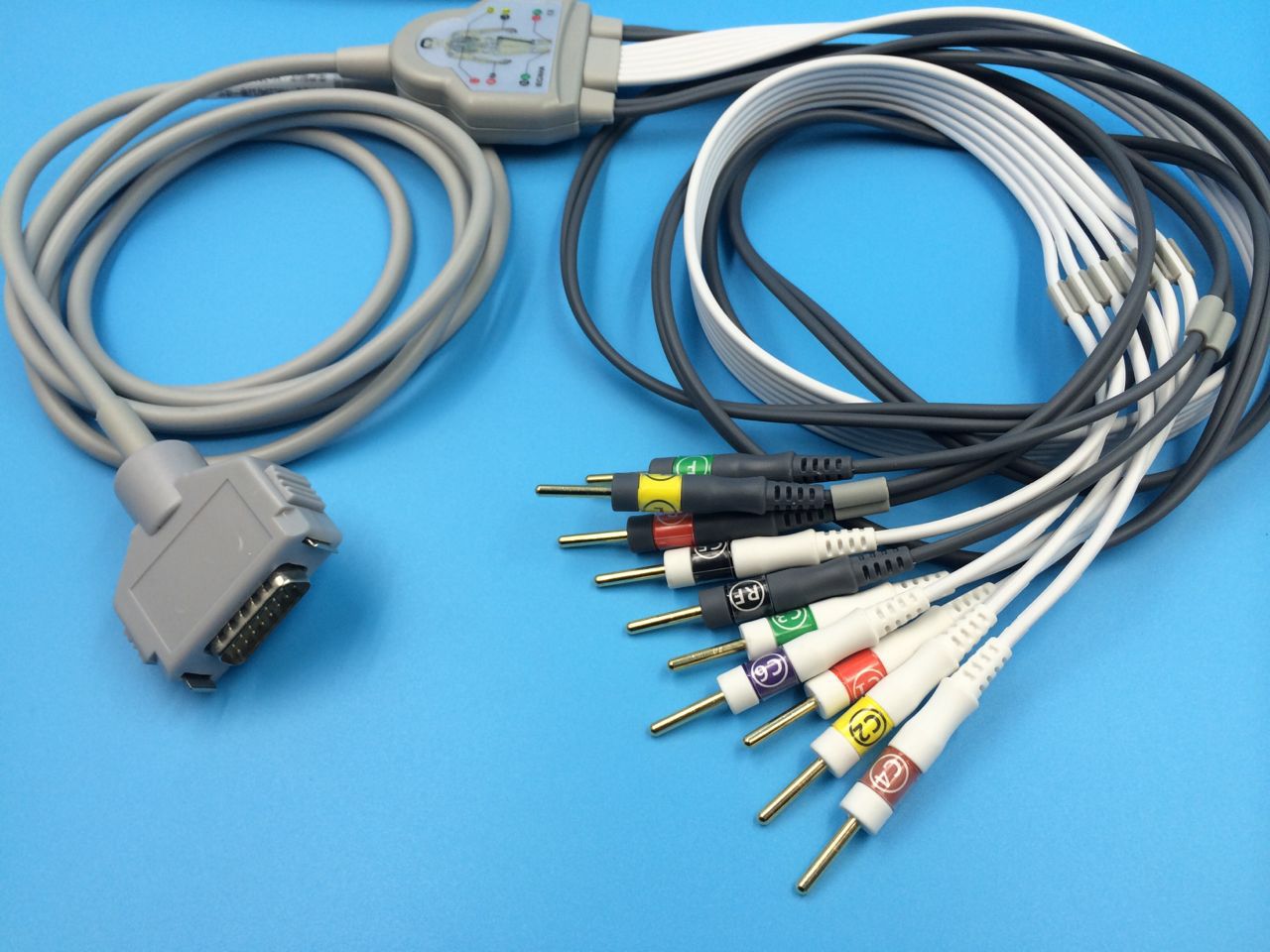 适用福田心电图机十二导联线FX-7100 7111 7402心电图 心电导联线