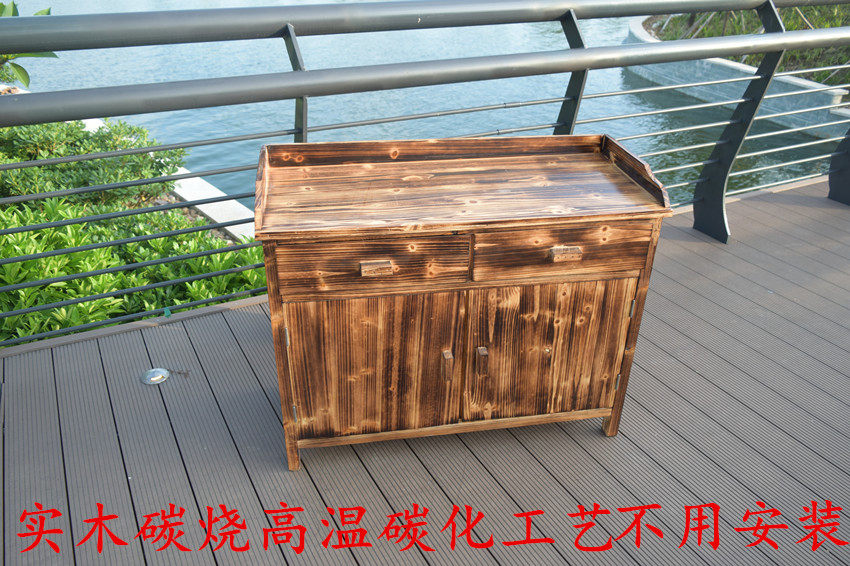 Fire Wood Dining Cabinet Solid Wood Dining Side Cabinet Carbon Burning Wood Tea Water Cabinet Sheet Shop Omnimatter Cabinets Bunk Dining Room Dining Room Dining Room Wood Cabinet