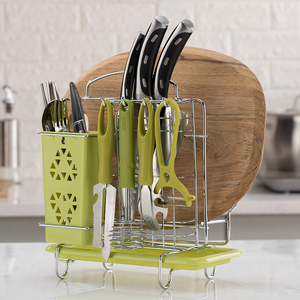 多功能菜刀架厨房置物架餐具储物收纳