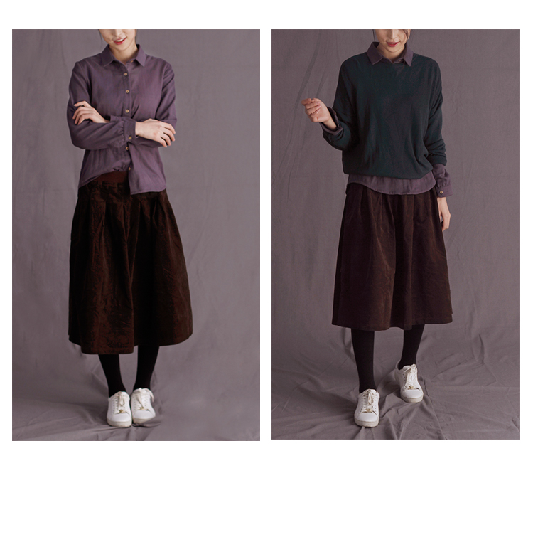 Chậm rãi tự chế retro lỏng Harajuku Nhật Bản đôi sợi bông dày lên đáy áo nữ mùa xuân phong cách mới áo kiểu công sở