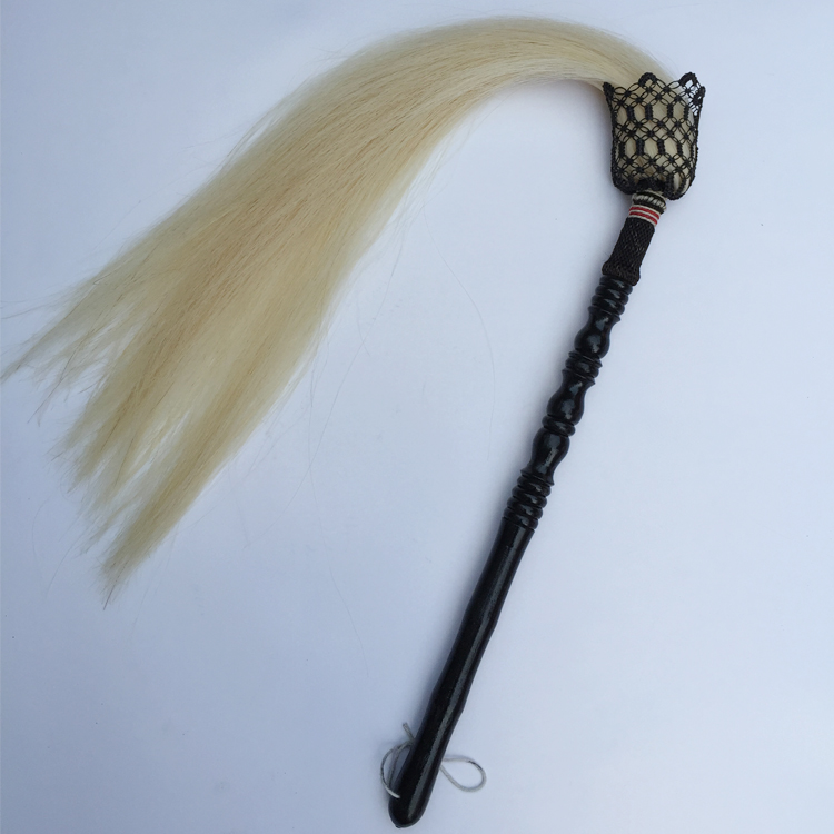 Wudang Tai Chi Dust High Grade True Horsetail Peach Wood Dust Throwing Zi Xuan Buddha Dust True Horsetail Dust SweepIng Taiyi Dust